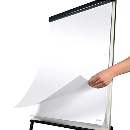 Herlitz 10834133 - Bloc de tableau de conférence FSC Mix, 5 pièces, 20 feuilles, 68 x 99 cm, 80 g / m² , Blanc