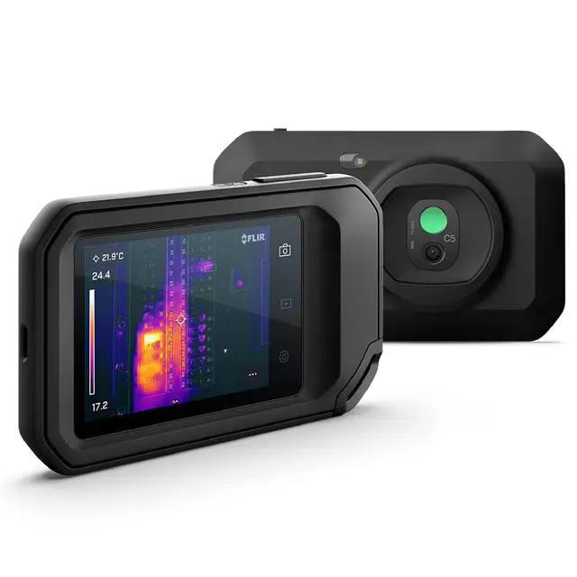 FLIR C5 Caméra Thermique Compacte Avec Wi-Fi: Imageur Infrarouge Haute Résolution Pour Applications D'Inspection, Électriques/Mécaniques, De Construction Et De CVC