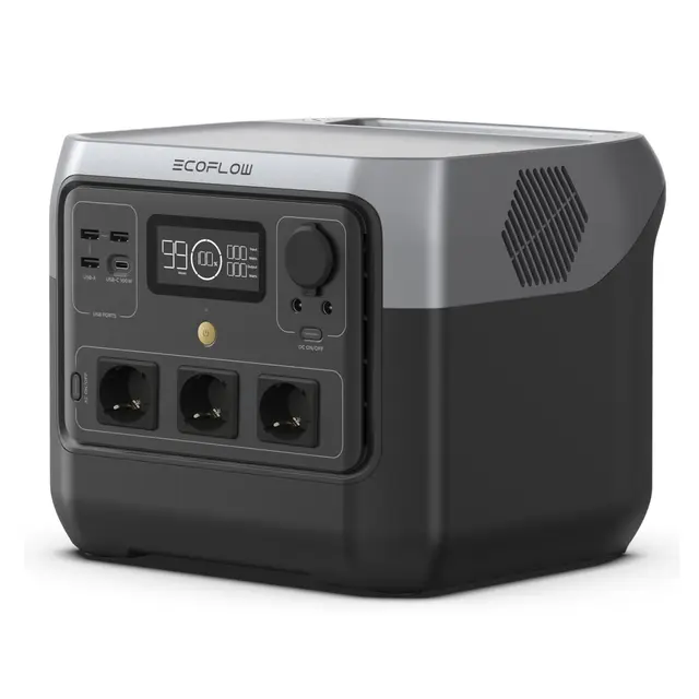 Station électrique portable EF ECOFLOW RIVER 2 Pro, batterie LiFeP04, 768 Wh, charge rapide en 70 min, 3 prises CA de 800 W, générateur solaire pour camping extérieur/camping-cars