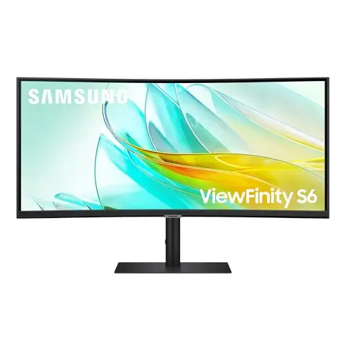 Samsung Écran PC ViewFinity S65UC 34'', 100Hz - Dalle VA, WQHD (3440 x 1440), 5ms, Inclinable, Orientable, Ajustable en hauteur, KVM Switch, USB-C (90W), LAN, LS34C652UAUXEN