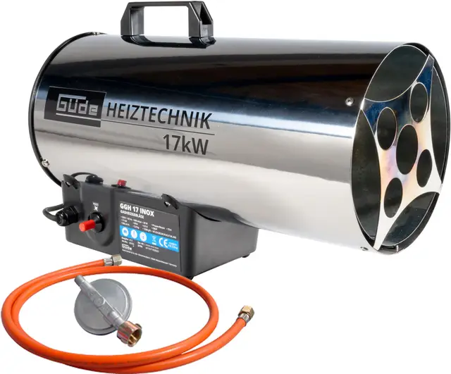 Güde 85006 / GGH17 Générateur d'air chaud à gaz Inox (Import Allemagne), Acier Inoxydable