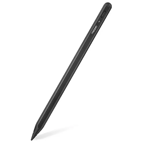 Metapen Stylet A8 Compatible avec Apple iPad 2018-2026 pour iPad 11 A16/10/9/8/7/6,Pro 3/4/5/6/M4/M5,Air 3/4/5/M2/M3/M4,Mini 5/6,Pencil Charge Rapide,Reject de Paume (Noir)