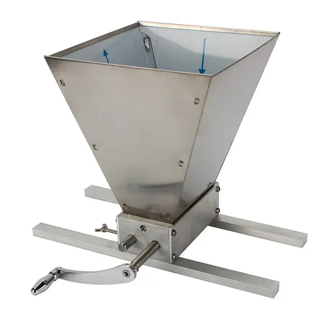 Moulin à céréales manuel - Moulin à céréales - Moulin à céréales - Moulin à grains - Moulin à maïs - Moulin à grains - Moulin à malt avec 2 rouleaux - 4 litres