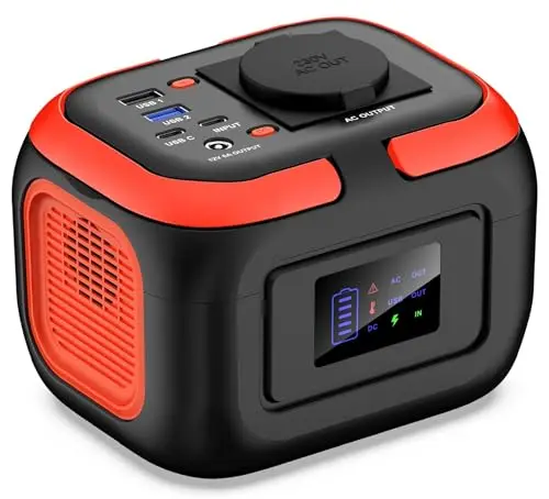 SinKeu Station d'alimentation portable 97 Wh, 26400 mAh, mini générateur avec prise AC 120 W 230 V, 12 V DC, ports USB pour téléphone portable, ordinateur portable, batterie d'alimentation mobile pour