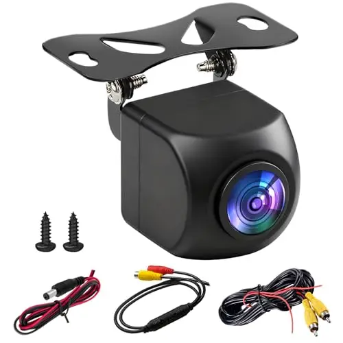 Caméra recul Voiture AHD 1080P, Camera de recul Voiture 170° Grand Angle Vision Nocturne IP68 Étanchéité Facile RCA pour 12V-24V SUV Camion Camping Car Pickups Remorque 6M Câble