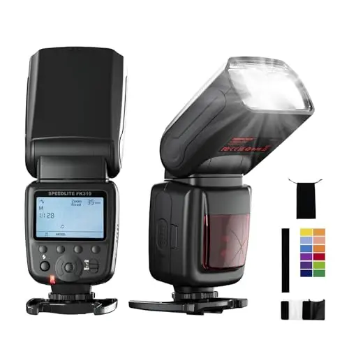 flash speedlite photoolex fk310 lcd gn33