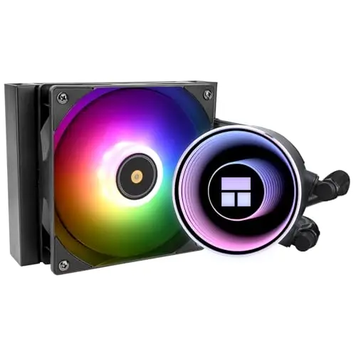 Thermalright Frozen Notte 120 ARGB Noir refroidisseur de processeur liquide, ventilateur PWM 120mm avec vitesse ARGB-jusqu'à 2000RPM, pour AMD/AM4/AM5, Intel LGA1150/1151/1200/1700/1851, Noir