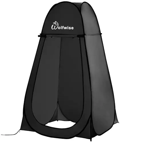 WolfWise Tente de Douche Pop Up Toilette Cabinet de Changement Camping Abri de Plein Air Vestiaire Extérieure Intérieure Portable