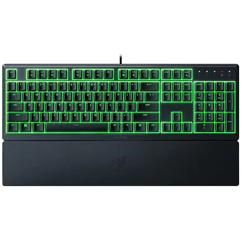 Razer Ornata V3 X - Clavier Gamer à Profil Bas (Switches à Membrane Silencieux, Repose-Poignet Ergonomique, RGB Chroma, Touches en ABS Vernies aux UV) Clavier US | Noir