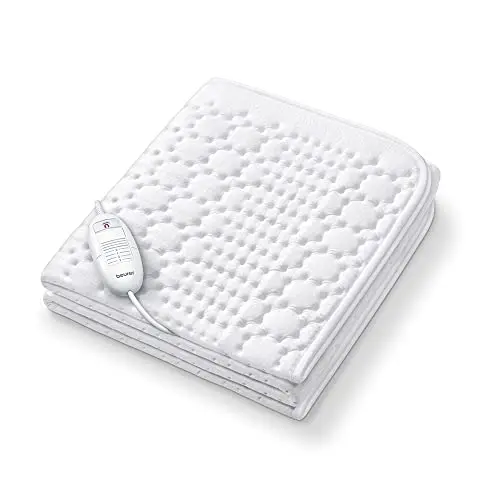 Beurer TS 19 Chauffe-Matelas 1 Place, 130 x 75 cm, Surmatelas chauffant, 3 Niveaux de Température, Système de Sécurité, lavable en Machine