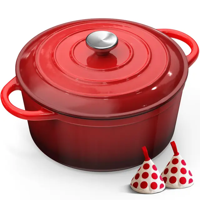 Topbooc 26cm Cocotte Fonte Rouge