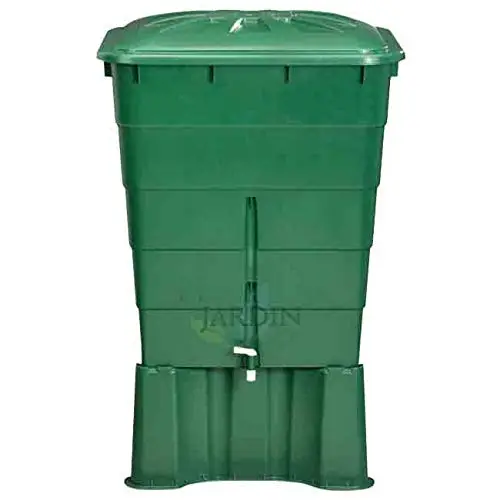 Réservoir carré en polypropylène de 300 litres. Comprend Un Couvercle + Support. Longueur 66 cm, Largeur 80 cm, Hauteur 92 cm.