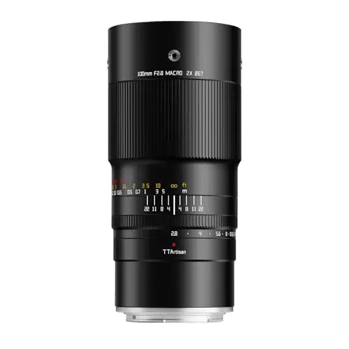 TTARTISAN Objectif 100mm F2.8 Macro 2X pour Canon RF Monture Objectif à Mise au Point Manuelle pour la Photographie Miniature