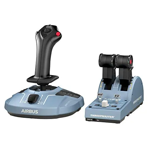 Thrustmaster TCA Officer Pack Airbus Edition - Système de commandes de vol complet avec mini-manche et quadrant des gaz pour PC