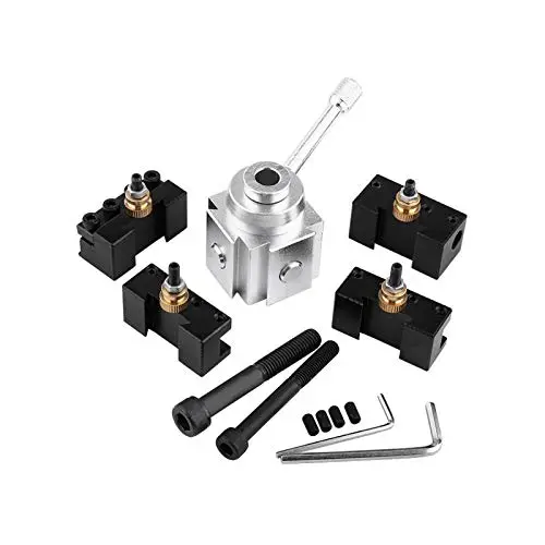 Outils De Tournage Metaux,Mini Lathe Tool Holder,Porte Outil Tour A Metaux,Mini Drehbank Metall,Outils Tour A Metaux,Ensemble Rapide De Tour Drehbank En Alliage D'Aluminium À Changement Rapide Mini Po