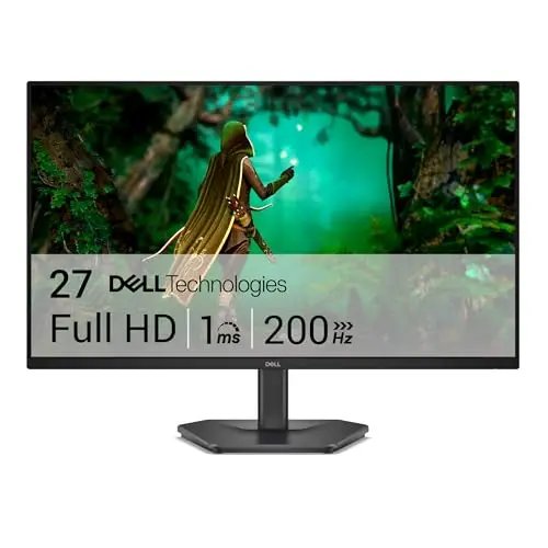 Dell 27 Écran PC Gaming - SE2725HG, Full HD (1920x1080), 200Hz, Fast IPS, 1ms, AMD FreeSync Premium, 99% sRGB, VESA (100x100mm), DisplayPort, 2 HDMI, Garantie 3 Ans, Noir