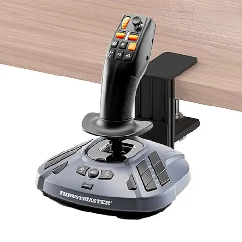 BUJ Support de bureau en métal compatible avec Thrustmaster SimTask Farmstick, T-Flight Hotas One, T-Flight Hotas 4, T-Flight Hotas X, T16000M FCS, TCA Sidestick, Sol-R1, Sol-R2