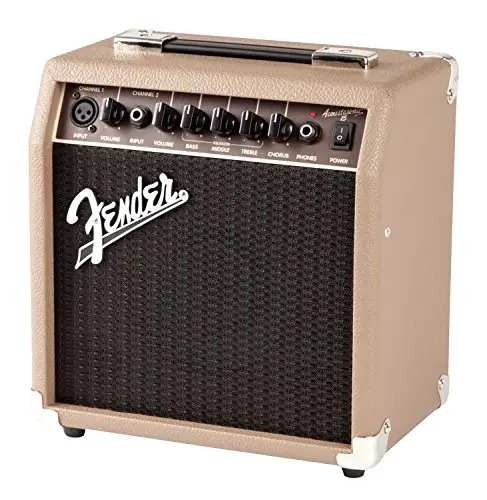 Fender Acoustasonic 15, Amplificateur Combo de 15 W, Ideal pour Guitare Acoustique, Les Artistes Acoustiques et Les Auteurs-Compositeurs-Interprètes, pour Les Utilisateurs Débutants à Intermédiaires