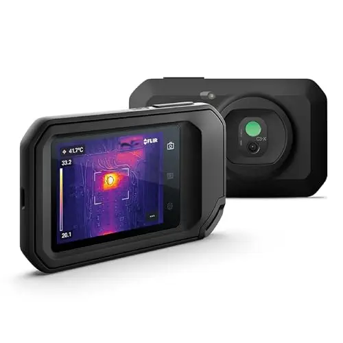 FLIR C3-X Caméra d'imagerie thermique compacte avec Wi-Fi : imageur infrarouge haute résolution pour les applications d'inspection, électrique/mécanique, bâtiment et CVC