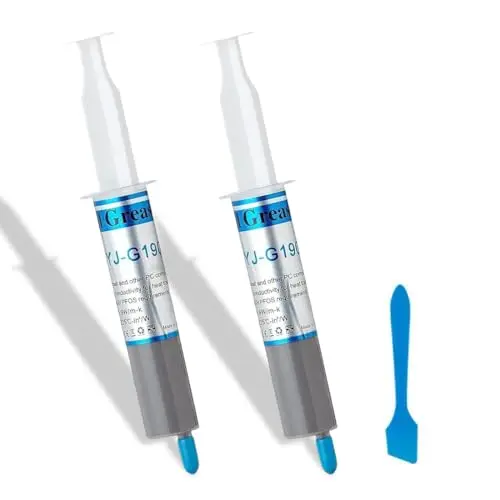 2 Pièces YJ-G190 Composé Thermique pour Refroidisseurs, Wärmeleitpaste für Kühler,Kühlkörperpaste Grafikkarte CPU Wärmeleitpaste CPU Wärmeleitpaste PC kühlpaste avec Un Outil de spatule