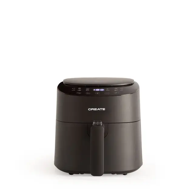 CREATE/FRYER AIR PRO COMPACT/Friteuse sans huile 3,5L Noire / 8 Programmes, facile à nettoyer, pratique, système de sécurité d'arrêt automatique, 1300W