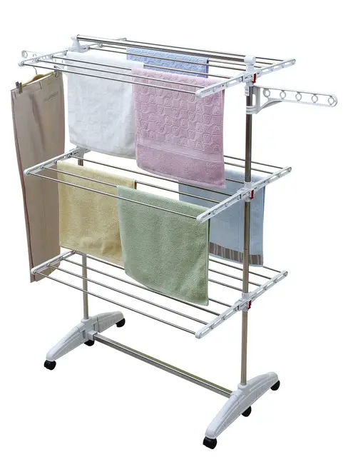 One Click de luxe séchoir à linge® E3, ailes latérales sur 3 niveaux, séchoir à linge escamotable