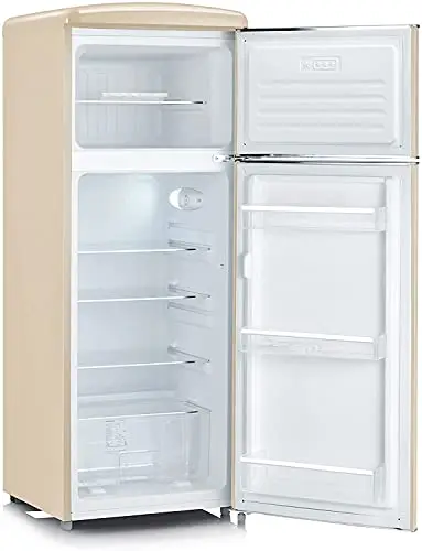 Severin RKG 8933 Réfrigérateur-Congélateur Rétro 206 L Crème