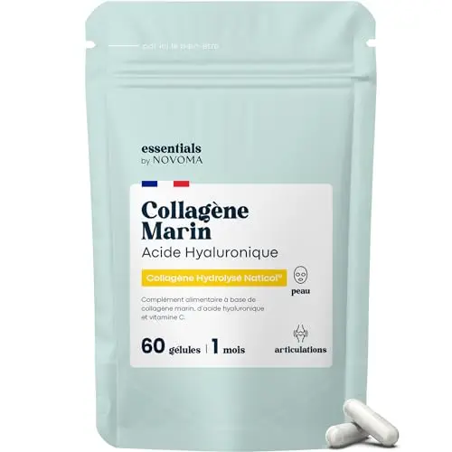 Novoma Collagène Marin + Acide Hyaluronique & Vitamine C 60 Gélules