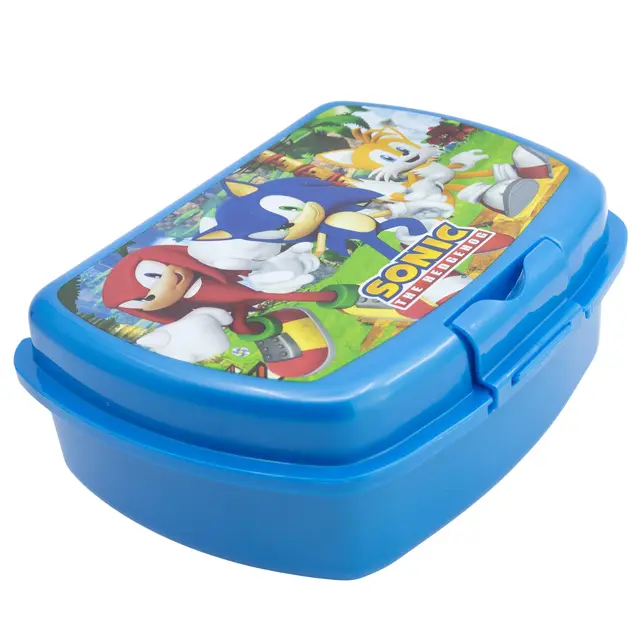 STOR Boîte à Sandwich Sonic Le Hérisson Enfant 1686ml - Lunch Box avec Fermeture Sécurité Sans BPA - Boîte Repas Résistante pour École Parc Sorties