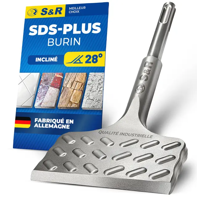 s&r burin sds plus plat 165x75mm