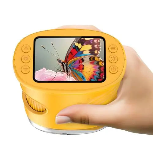 Microscopes 4K pour Enfants, Mini Microscope de Poche Portable 1000X, Jouets scientifiques éducatifs à Offrir aux Enfants de 4 à 6 Ans et de 8 à 12 Ans, étudiants, garçons et Filles