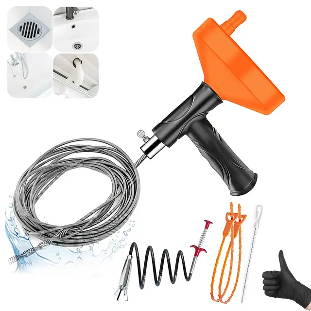 Furet Déboucheur canalisation 10M-Furet Plomberie Parfait pour Déboucher tous les Types de Canalisations, Retirer les Bouchons, Cheveux Et Autres Saletés Furet Plomberie