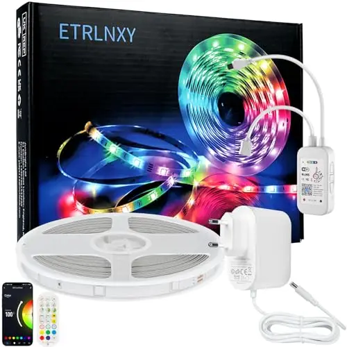 WiFi Ruban LED 20m, Bande LED RGB Fonctionnant avec Alexa et Google Assistant, Contrôle App Intelligente, Scènes Mode, Synchronisation Musicale, Smart Lumières LED pour Chambre,Fête,Cuisine