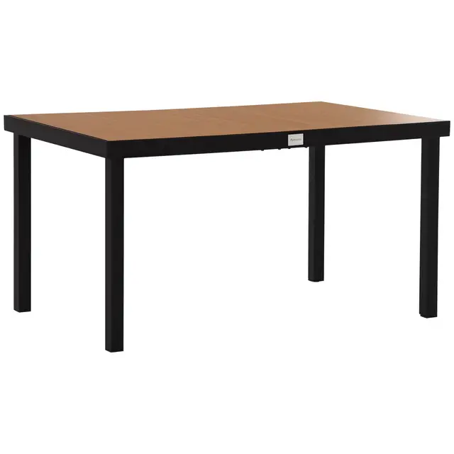outsunny table jardin 6 pers aluminium
