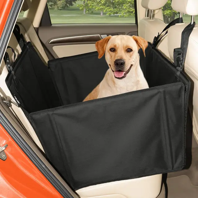 Wuglo Siège Auto Chien Extra Stable et Waterproof – Siège de Voiture renforcé avec 4 Sangles de Fixation et Ceinture de sécurité – Jusqu’à 26 kg pour Chiens de Grande Taille