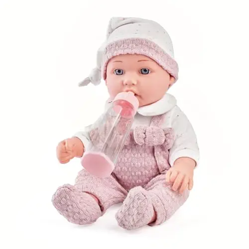 Ensemble de poupées de 30 cm pour Fille avec biberon, Sucette, vêtements Une Couverture Douce et des Accessoires complets pour Jeux de rôle - Parfait pour Les Tout-Petits à partir de 3 Ans