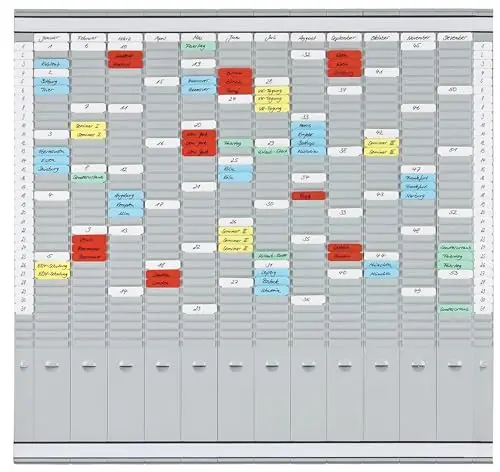 Franken PV-SET4-Peinture au bureau avec planning à fiches T Titres en allemand 81,9 78 x 12 cm - 2 "35 pièces