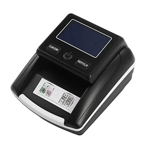 Compteur de billets portable 2 en 1 - Testeur de billets de banque - Détecteur de faux billets - Avec UV/MG/IR