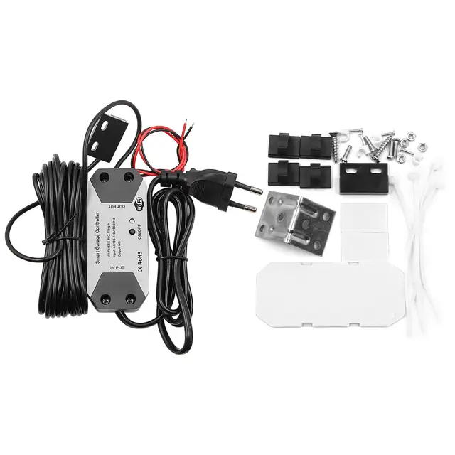 WANGCL Ouvre-Porte de Garage WiFi, contrôle Intelligent avec capteur de Porte de Garage, Compatible avec Tuya Smart Life Alexa Google Assistant