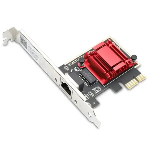 2.5GBase-T Carte Réseau Binghe 2.5G PCI-E to RJ45 Network Card RTL8125B Chip Gigabit Ethernet pour Les Jeux et Le Streaming à Grande Vitesse Compatible avec Windows/L-i-nux/M-a-c