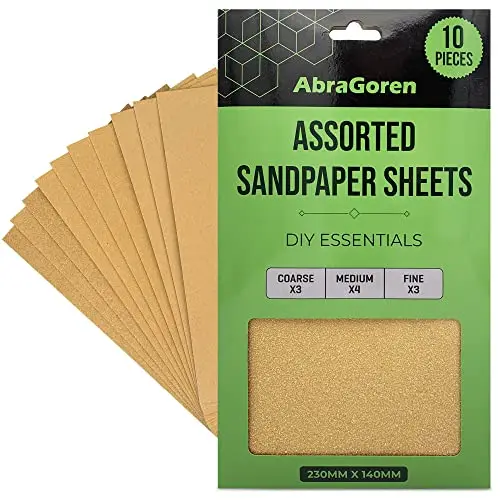 abragoren lot 10 feuilles papier verre