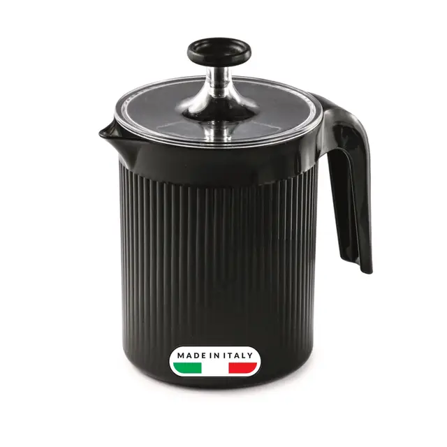 Snips, Cremix, Cappuccino Mousser à Lait 0,50 LT, Noir, Émulsionneur à Crème pour Cappuccino 10 x 14,5 x 15,3, Made in Italy
