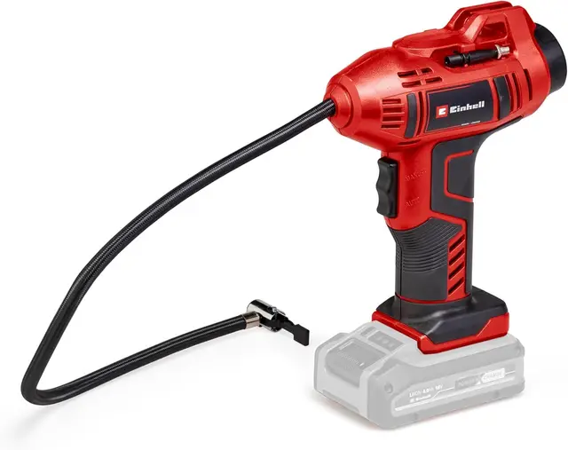Einhell Compresseur pour voiture sans fil CE-CC 18 Li-Solo Power X-Change (18 V, 11 bar max., flexible à air comprimé 60 cm, fonction d’arrêt automatique) Livré sans batterie ni chargeur