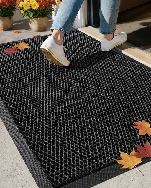 COLOR&GEOMETRY Tapis d'extérieur Noir Gris