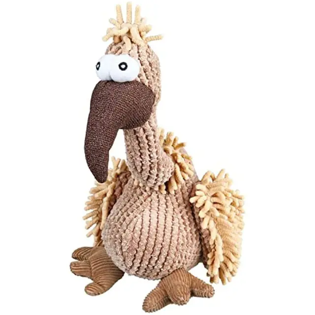 TRIXIE Gustav le vautour jouet peluche pour chien avec couineur – peluche douce & câline – apaisante & anti-stress pour tous les chiens – lavable en machine à 30°c – 28 cm