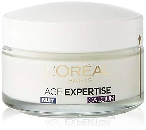L'ORÉAL PARIS - CRÈME DE NUIT ANTI-ÂGE FORTIFIANTE - SOIN NUIT REDENSIFIANT ANTI-RIDES TRIPLE ACTION - ENRICHI EN CALCIUM - POUR PEAUX MATURES - À PARTIR DE 55 ANS - AGE EXPERTISE - 50 ML