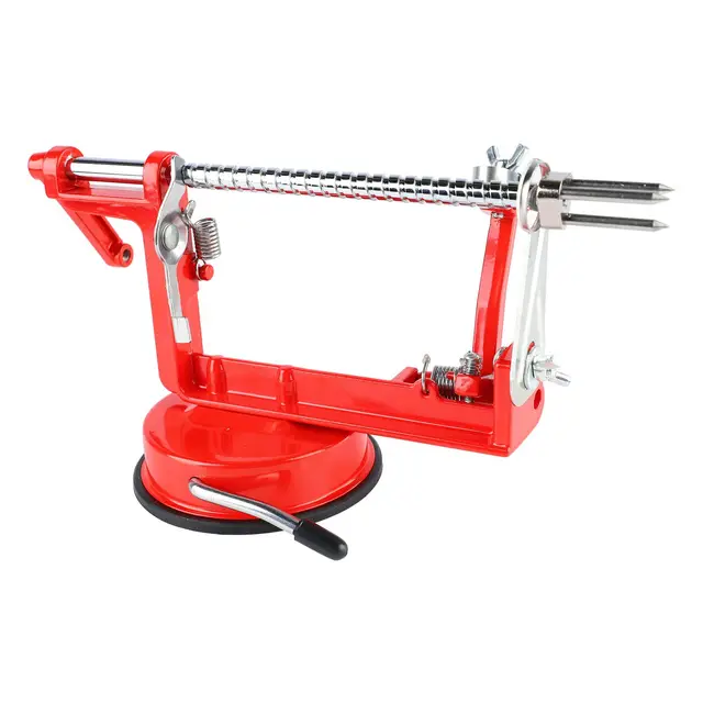 Zerodis Épluche de Pomme de Terre Torsadée à la Main Rapide Spirale Schneider pour la Cuisine Restaurant Gros Rouge, Suceur de Paire de Pomme de Terre de Pommette de de pour un Pelage Facile