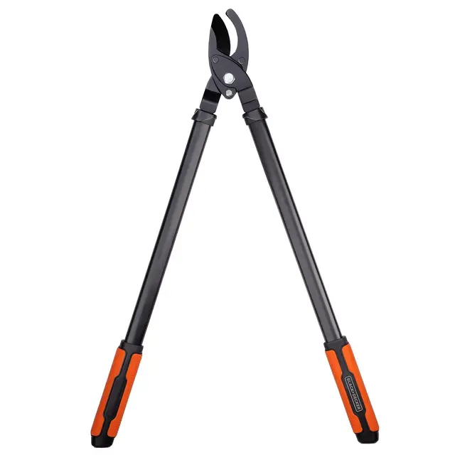 BLACK+DECKER Coupe Branche - Cisaille de Jardin - Capacité de Coupe de 38 mm - Sécateur de 72 cm - Avec Revêtement Antiadhésif sur les Lames de Coupe - Noir/Orange