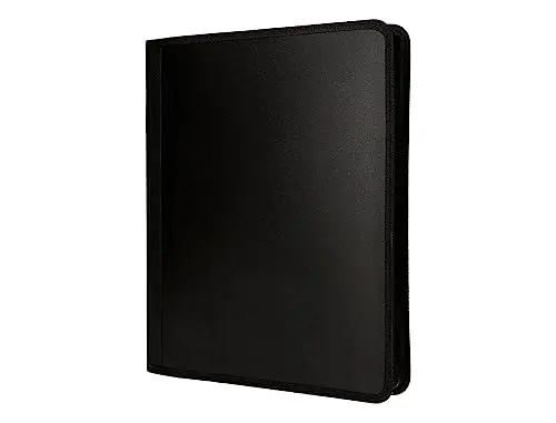 Classeur leiderpapel 4 anneaux 25 mm polypropylène fermeture éclair 4 poches intérieures avec bordure couleur