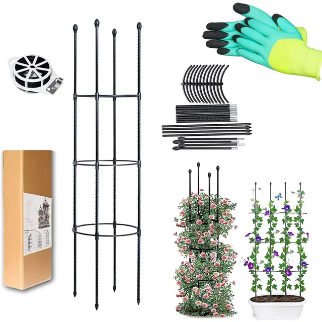 Obélisque de Jardin, Support de Plantes de Grimpantes,Treillis Fleur Soutien de Arche de Jardin en Forme de Tour pour Roses,Convient pour Le Balcon